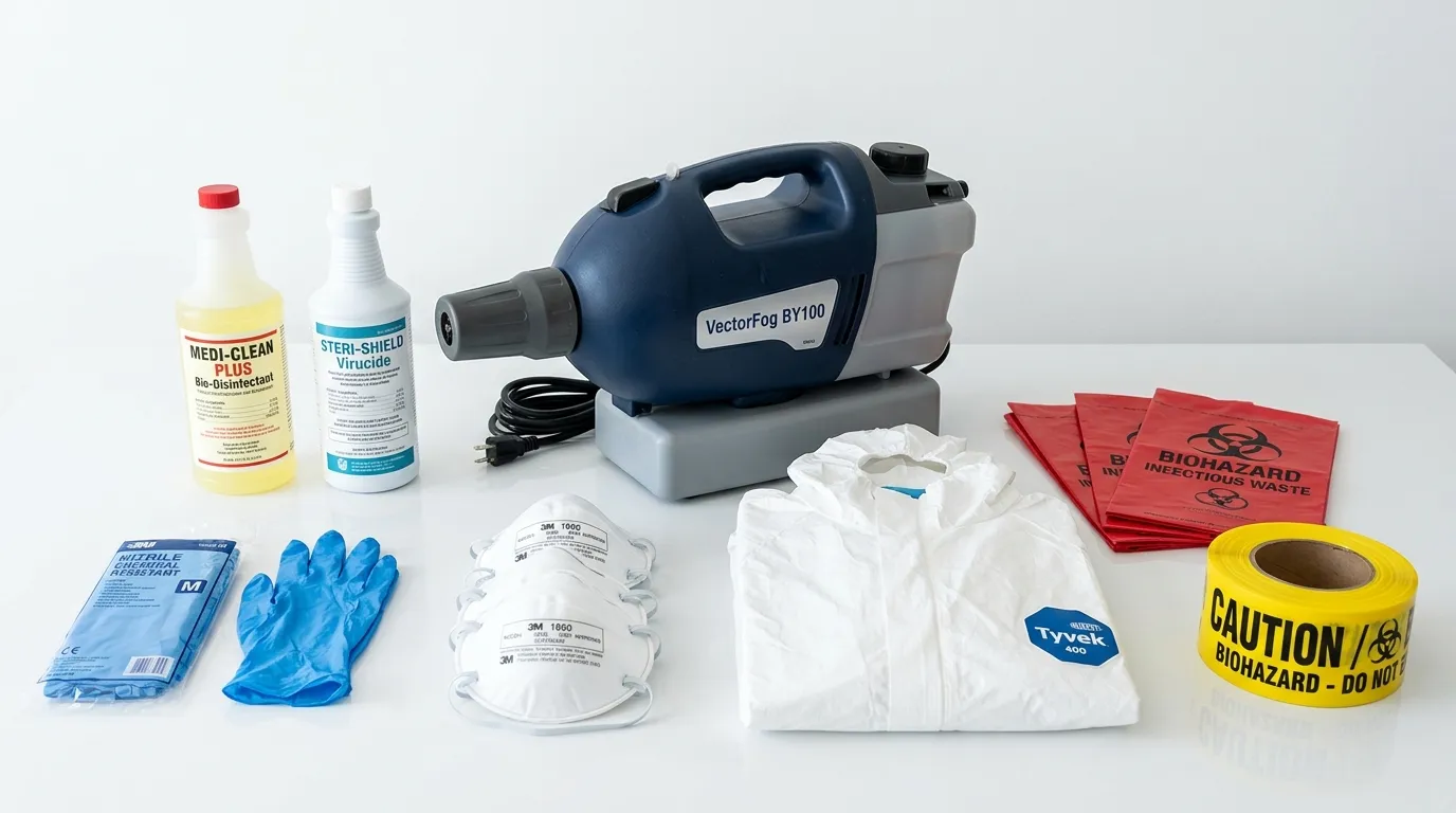 Professional biohazard remediation crew working in Hampstead