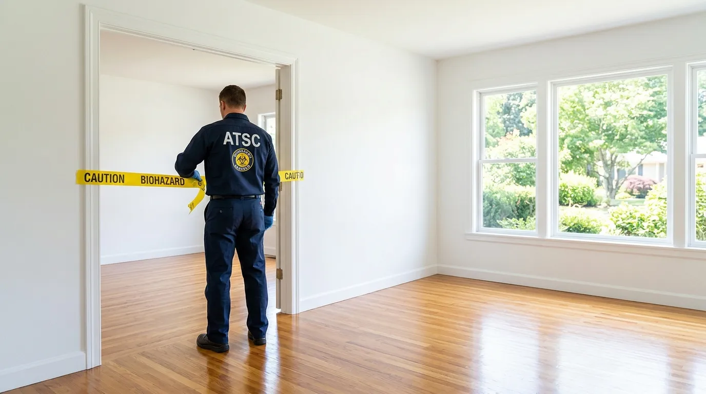 Certified biohazard cleanup crew performing Crime Scene Cleanup in Hampstead