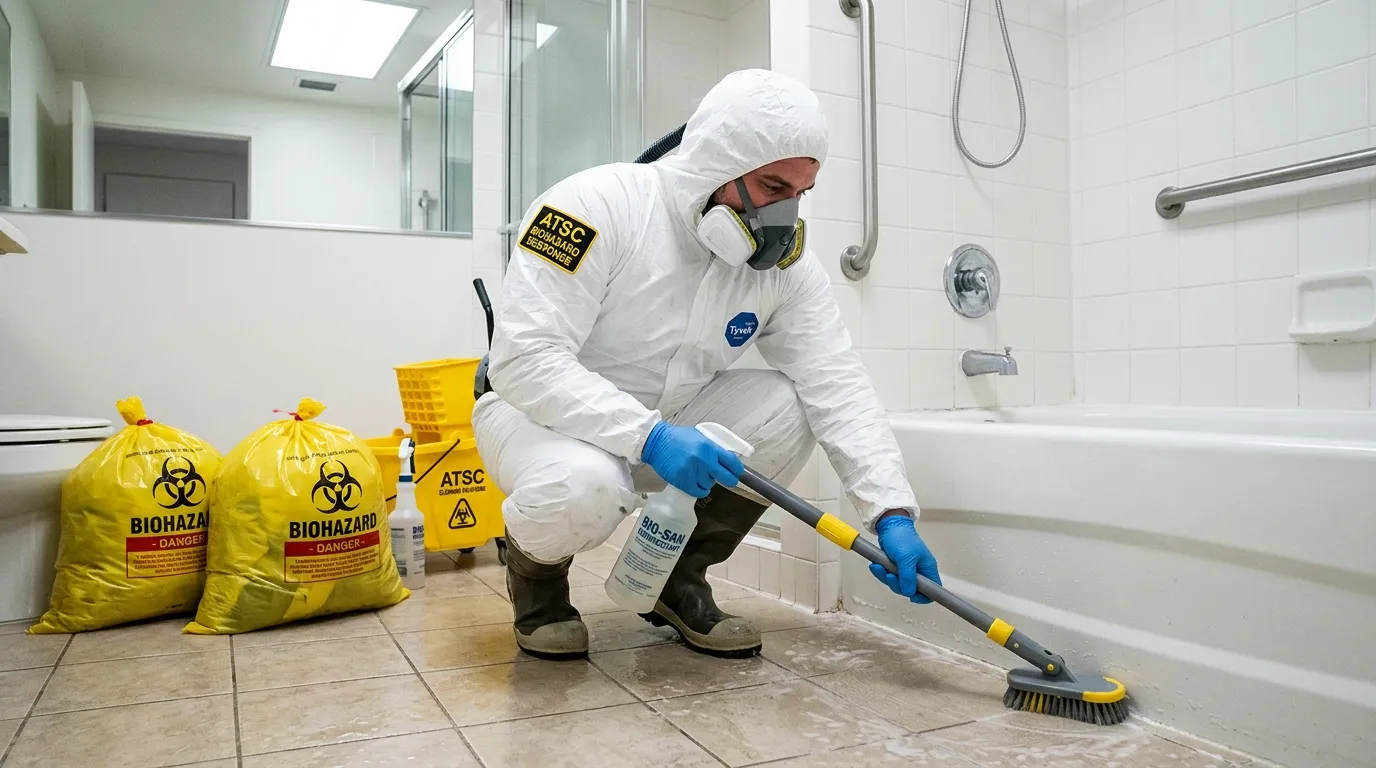 Decontamination equipment deployed for Blood Cleanup in Hampstead